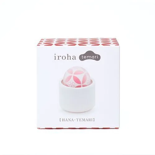 Iroha by Tenga Temari Hana - Wibrator łechtaczkowy, Jasnoróżowy, 6.8 cm