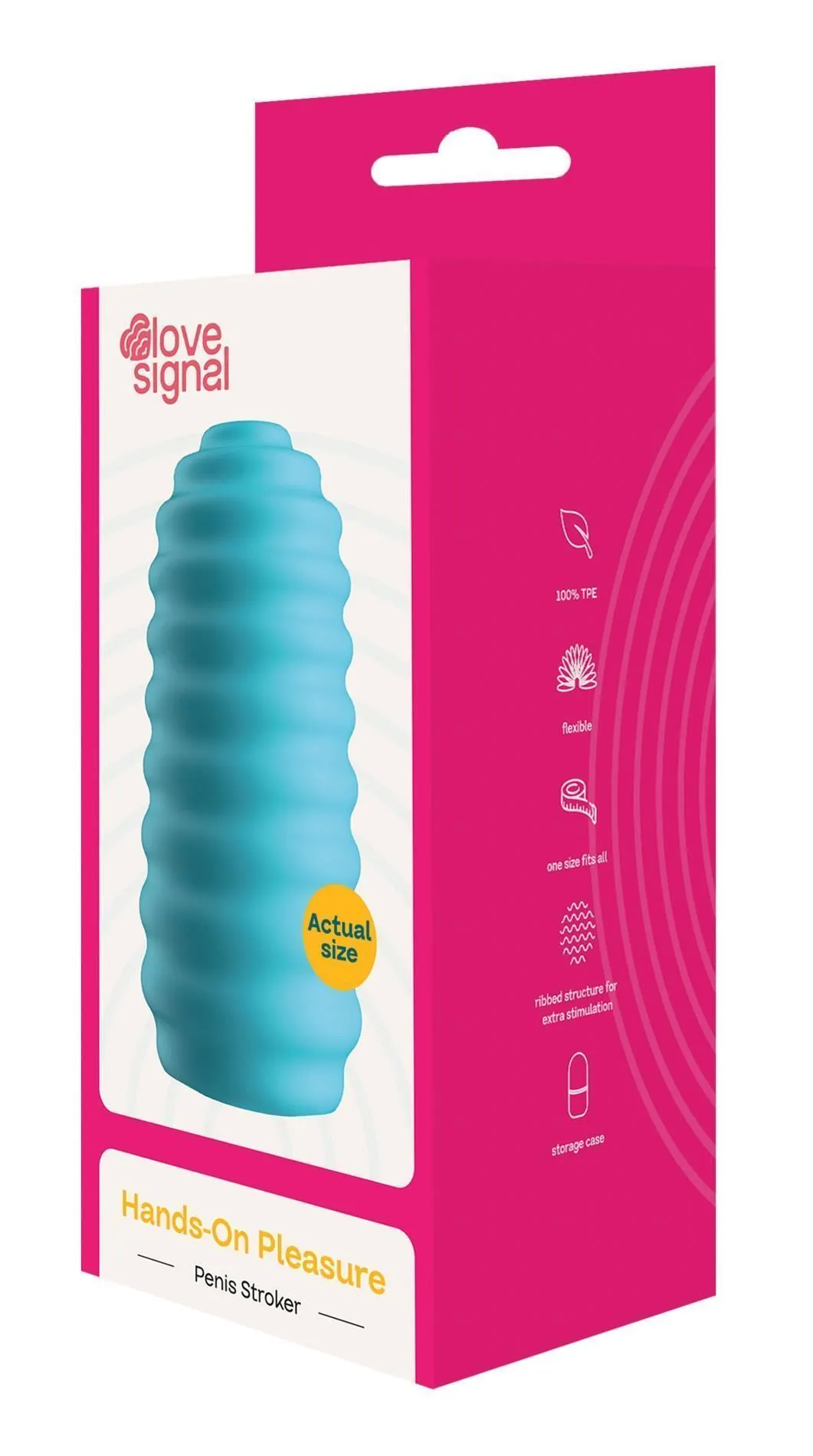 Dream Toys Hands-On Pleasure - Masturbator, Turkus, 10.5 cm