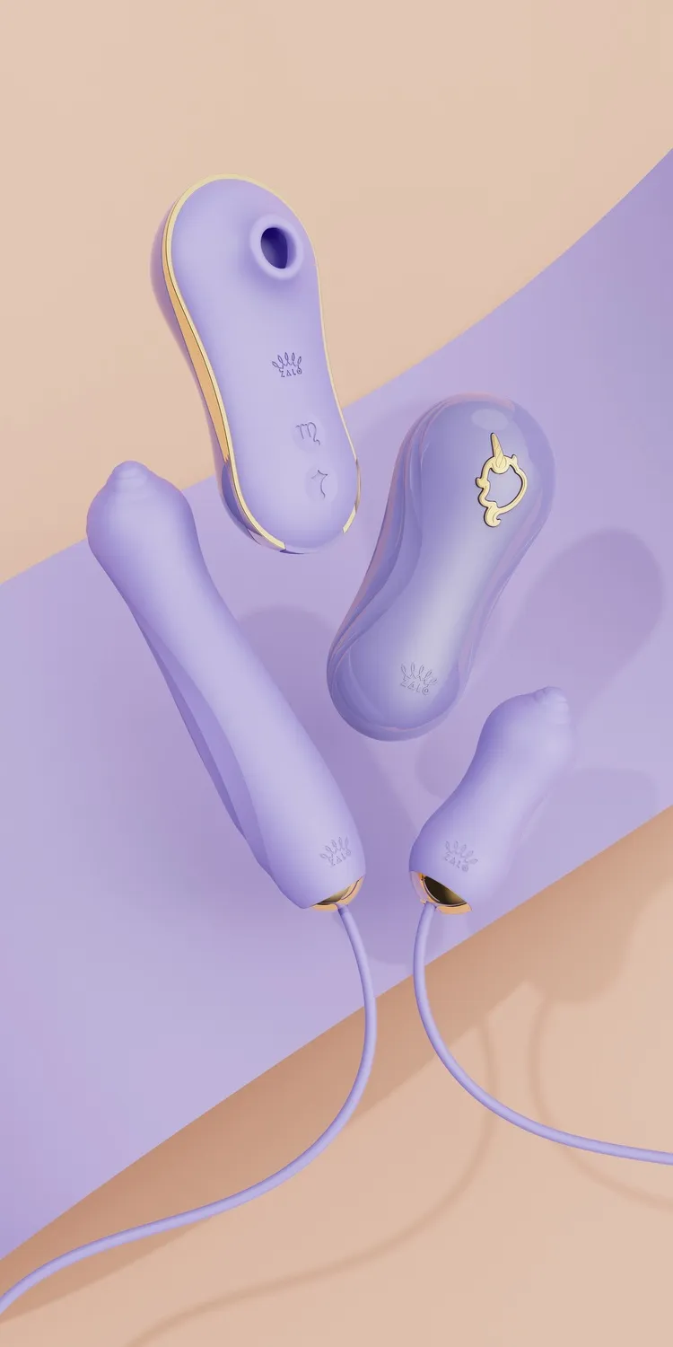 Набор секс-игрушек Zalo Rose Series Unicorn Set 3-in-1, 3 шт (фиолетовый)