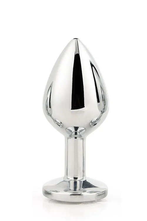 Анальна пробка Gleaming Love Silver Plug Medium, 8.3 см (прозорий)