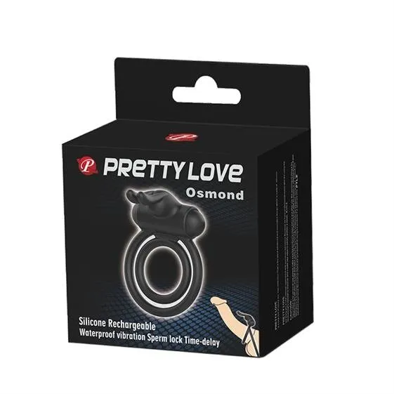 Виброкольцо Pretty Love Osmond CockRing, 7 см (черный)