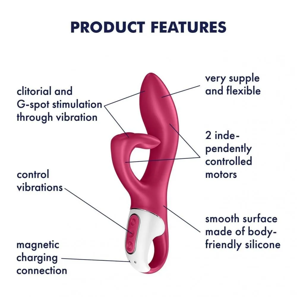 Вібратор-кролик Satisfyer Embrace Me, 20,5 см (бордовий)