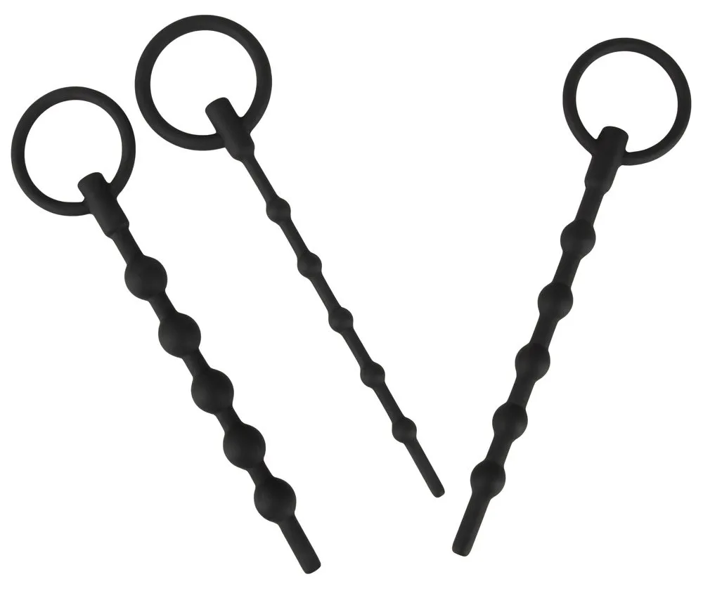 Стимулятор уретры Penisplug Training Set, 3 шт (черный)