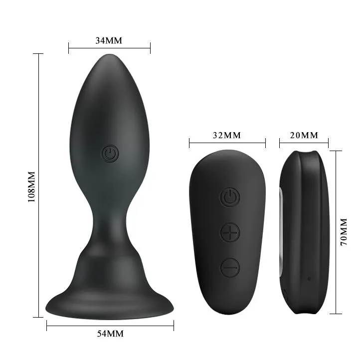 Анальная пробка MR Play Vibrating Anal Plug, 10.8 см (черный)