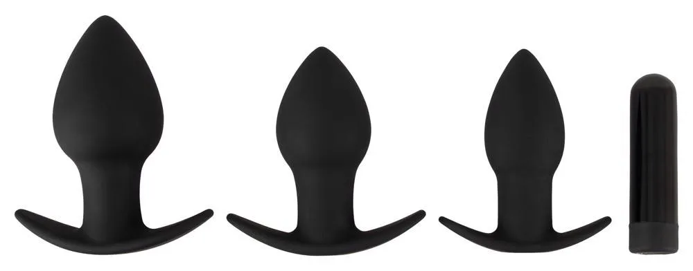 Black Velvets Vibrating Butt plugs in 3 s -, Czarny, 9.7 cm