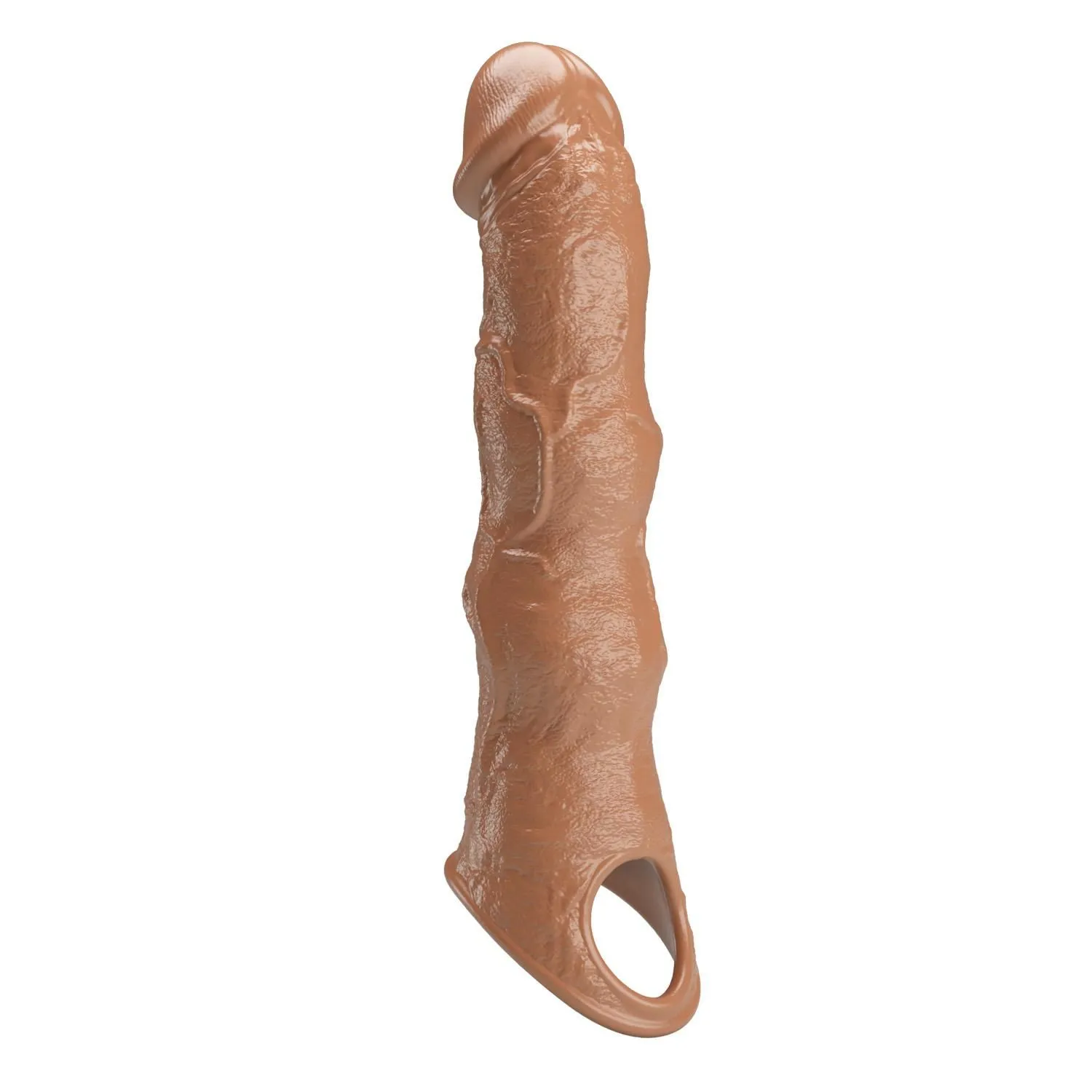Насадка на пеніс Pretty Love Extension Penis Sleeve Blocks, 28 см (коричневий)