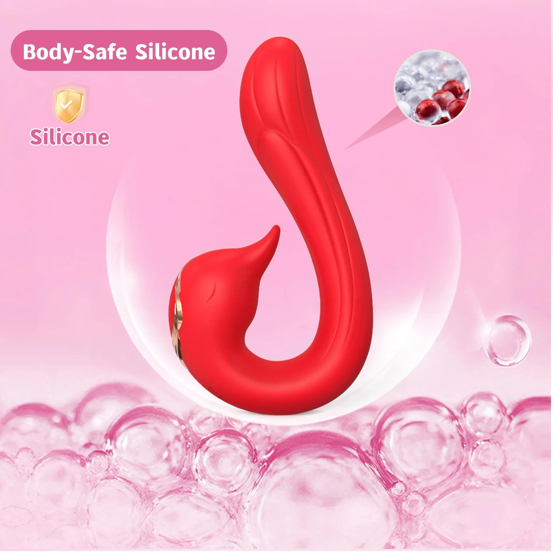 Вибратор B - Series Joy Swan Red, 16.2 см (красный)