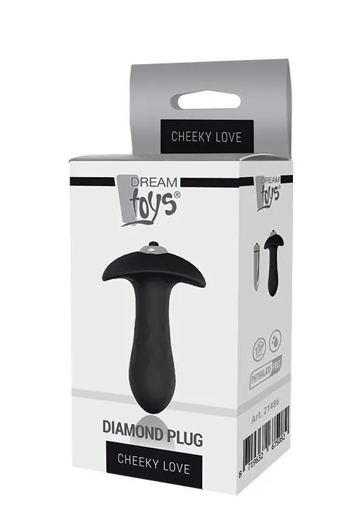 Dream Toys Cheeky Love Diamond Plug - Korek analny, Czarny, 9 cm