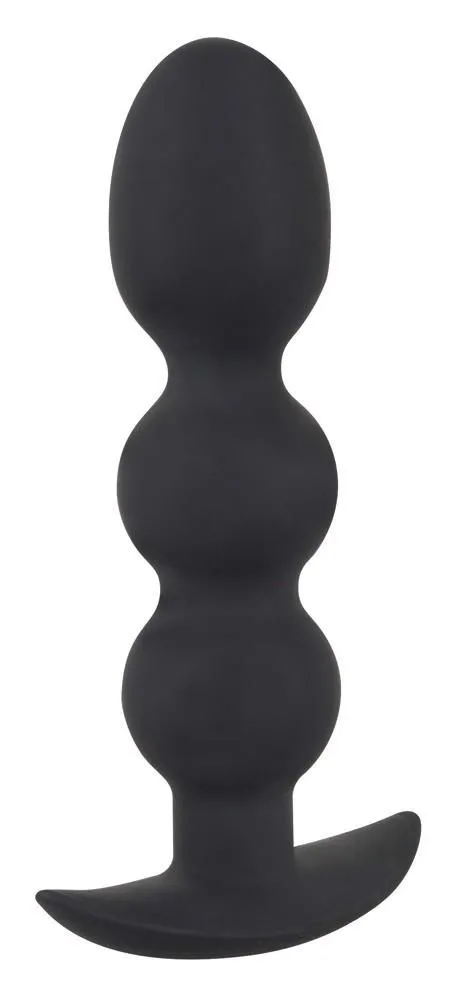 Анальна пробка Orion Black Velvets Heavy Beads, 13,3 см (чорний)
