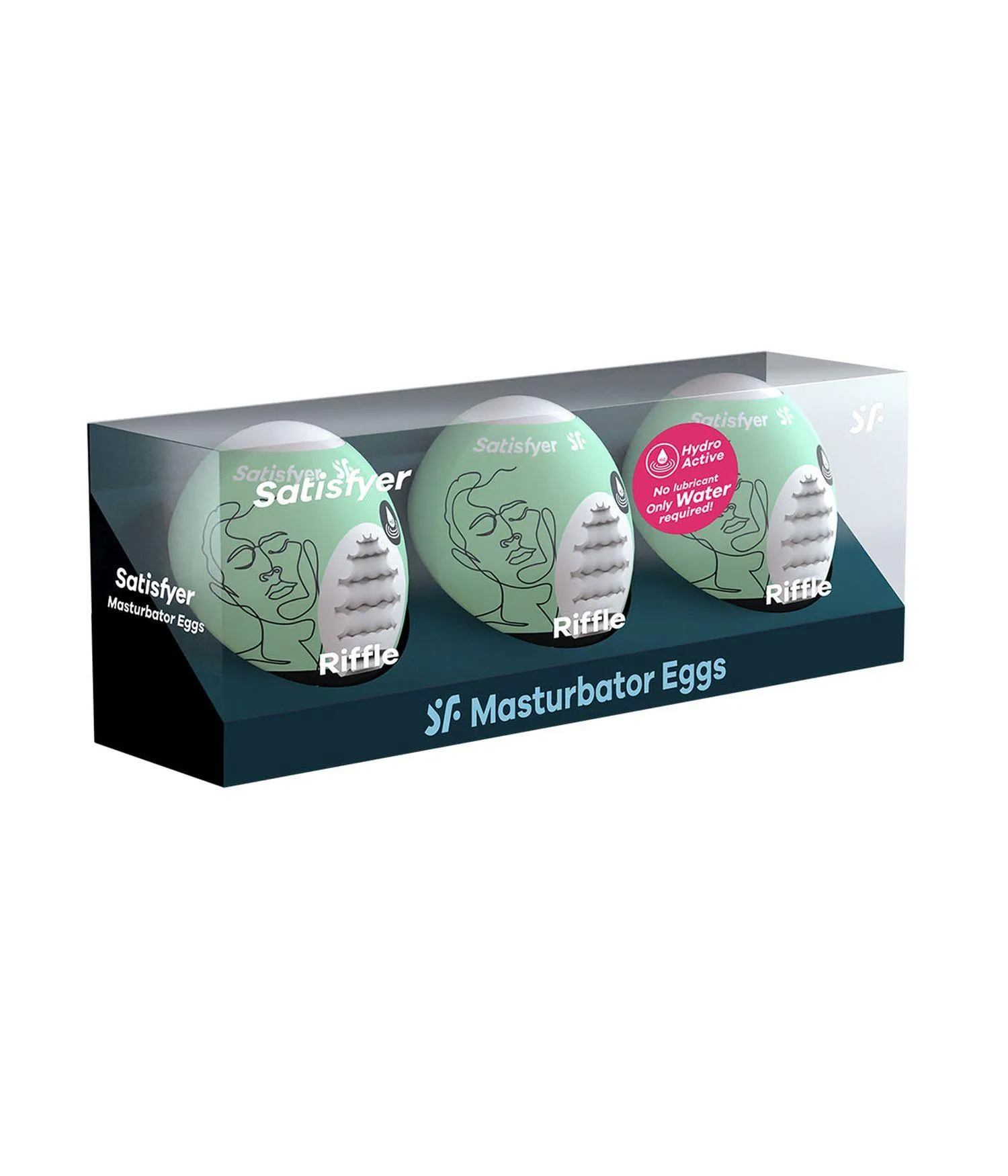 Мастурбатор Satisfyer Masturbator Eggs Riffle, набор 3 шт. (светло-зелёный)