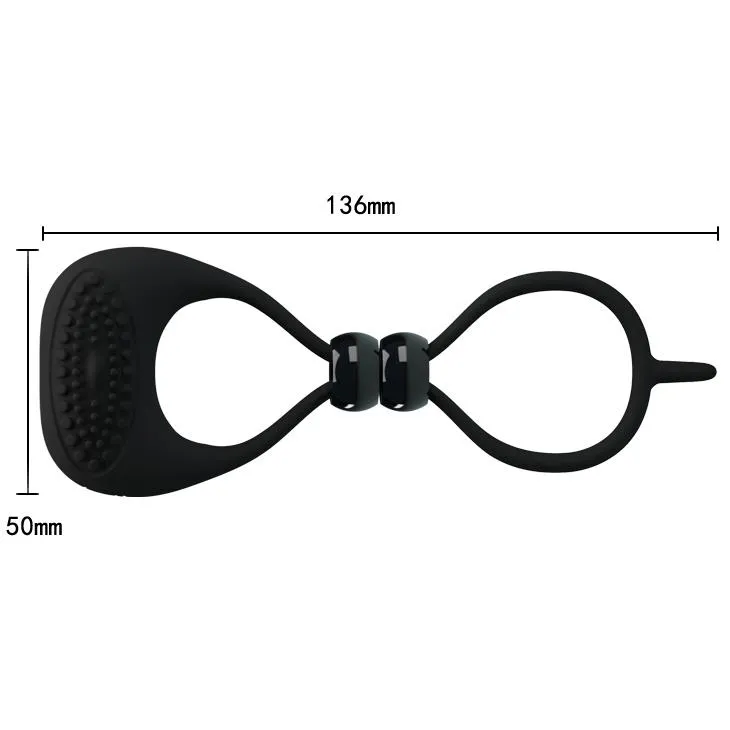Pretty Love Locker - Pierścień wibracyjny, Czarny, 13, 6 cm