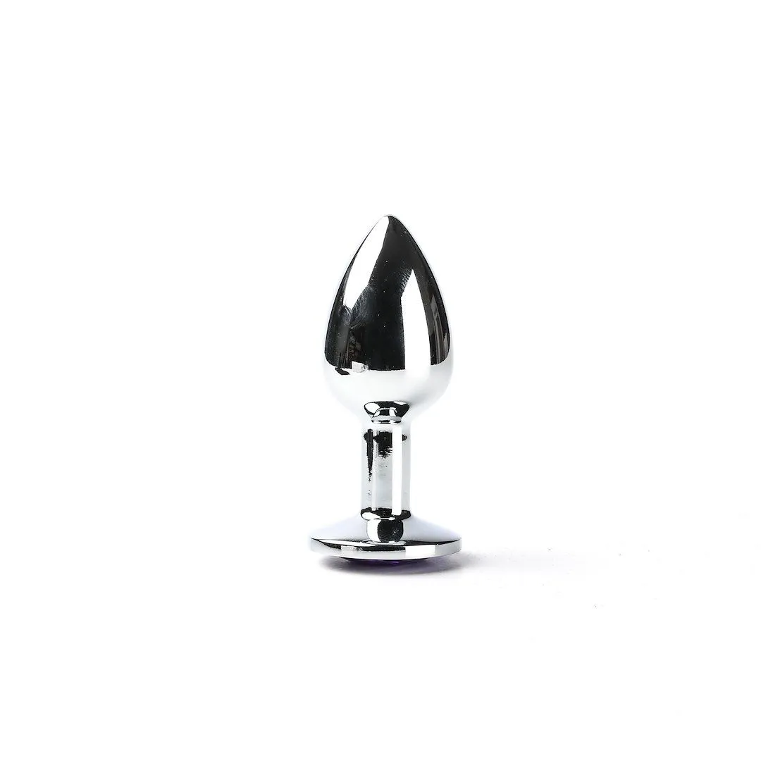 Анальная пробка с кристаллом Simply Pleasure S, 7 см (фиолетовый)