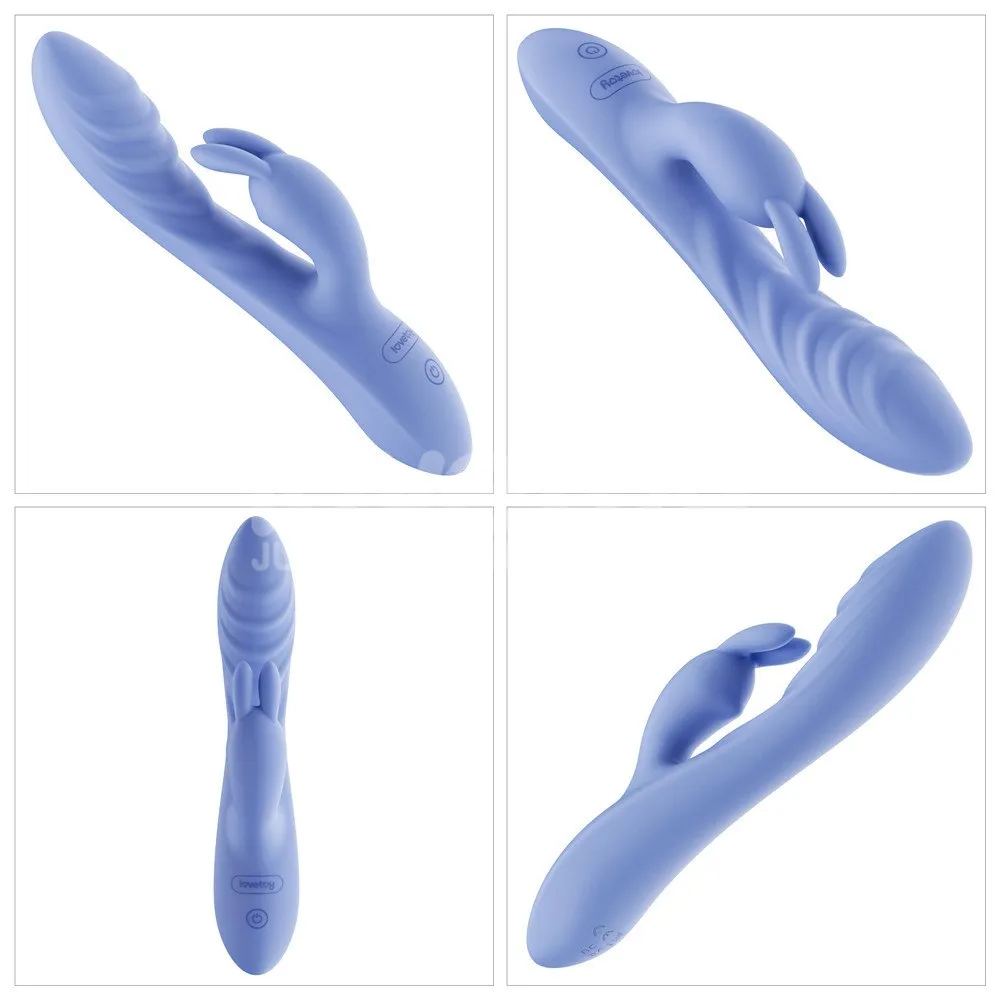 Вібратор L'Allure Swirl Rechargeable, 20.5 см (блакитний)
