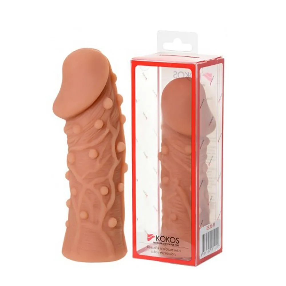 Kokos Extreme Sleeve ES.06-S - Nakładka na penisa, W kolorze cielistym, 12.5 cm, One size