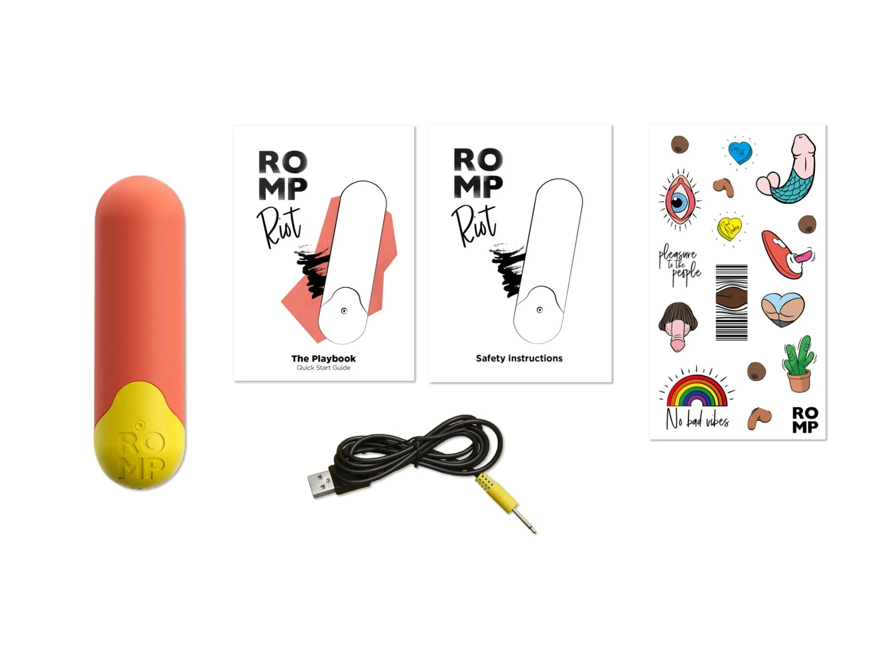 Вібратор для клітора Romp Riot, 7 см (помаранчевий)