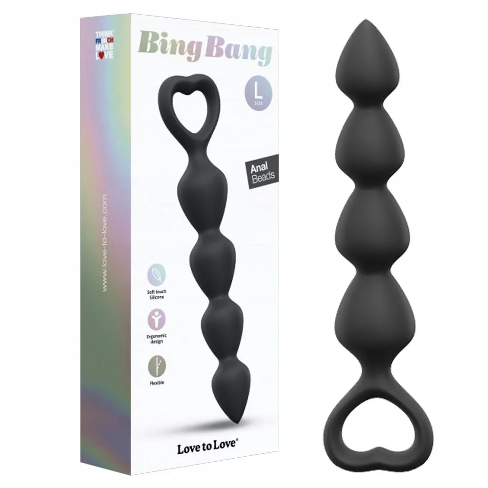 Анальні намиста Love To Love Bing Bang, 18 см (чорний)