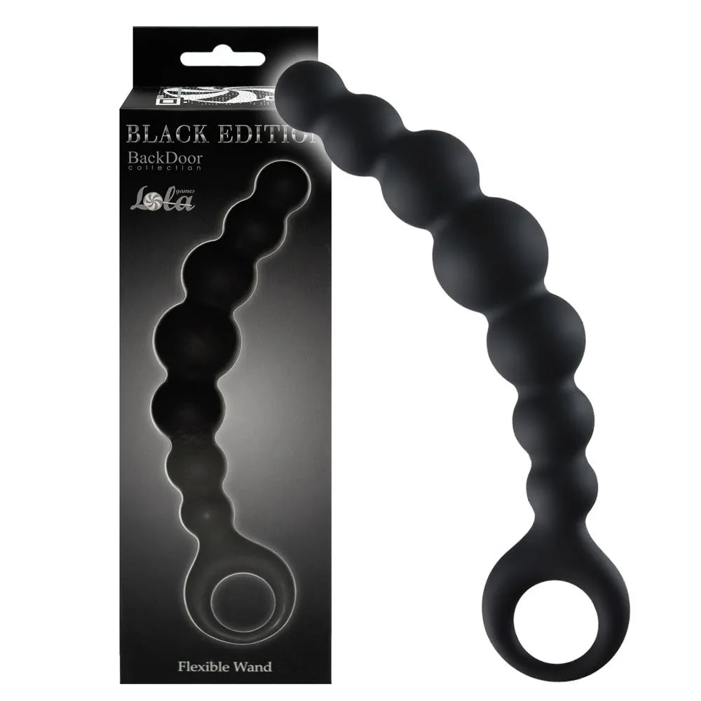 Анальні намиста Lola Games Black Edition, 18 см (чорний)