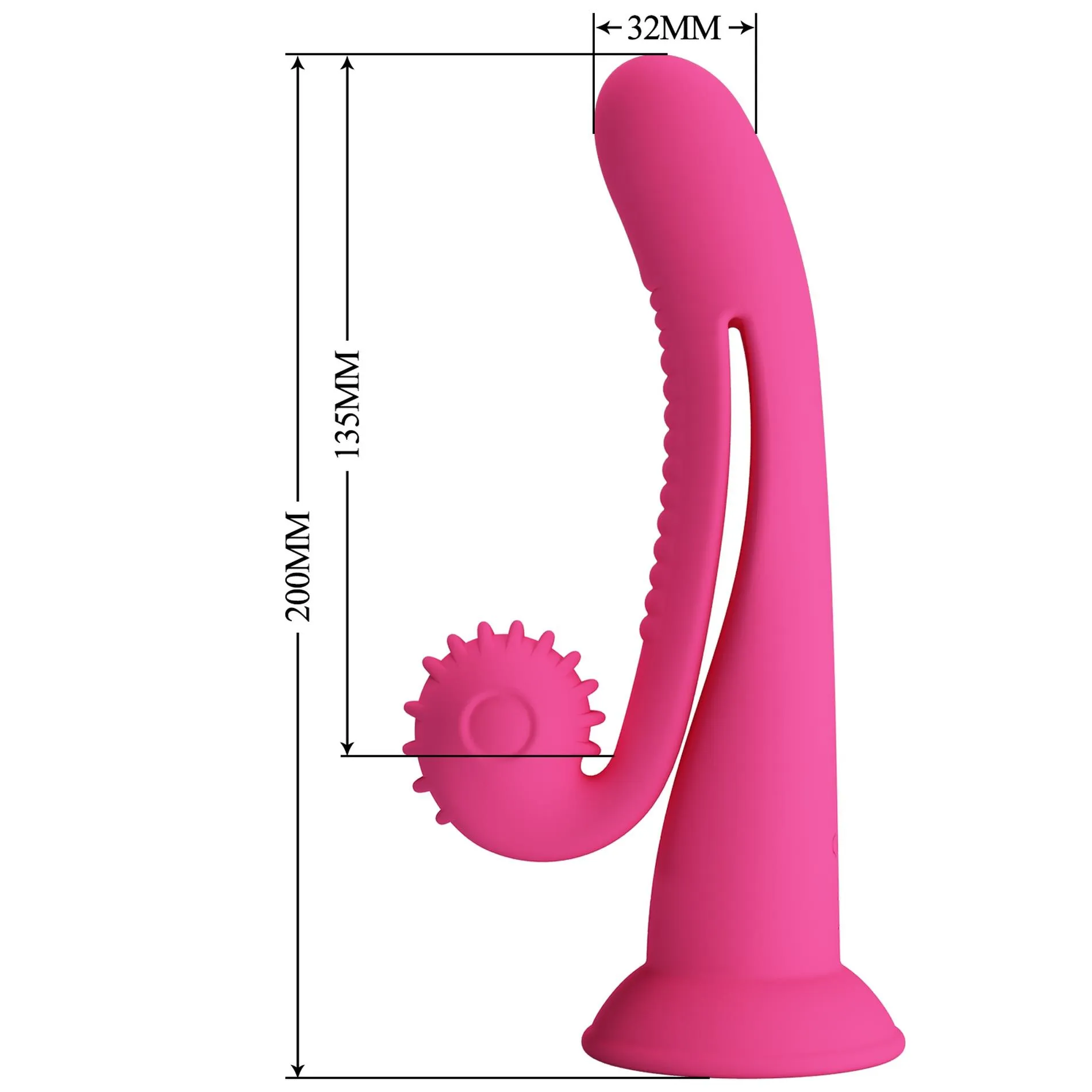 Вибратор Pretty Love Love Romance Selma Snail, 20 см (розовый)