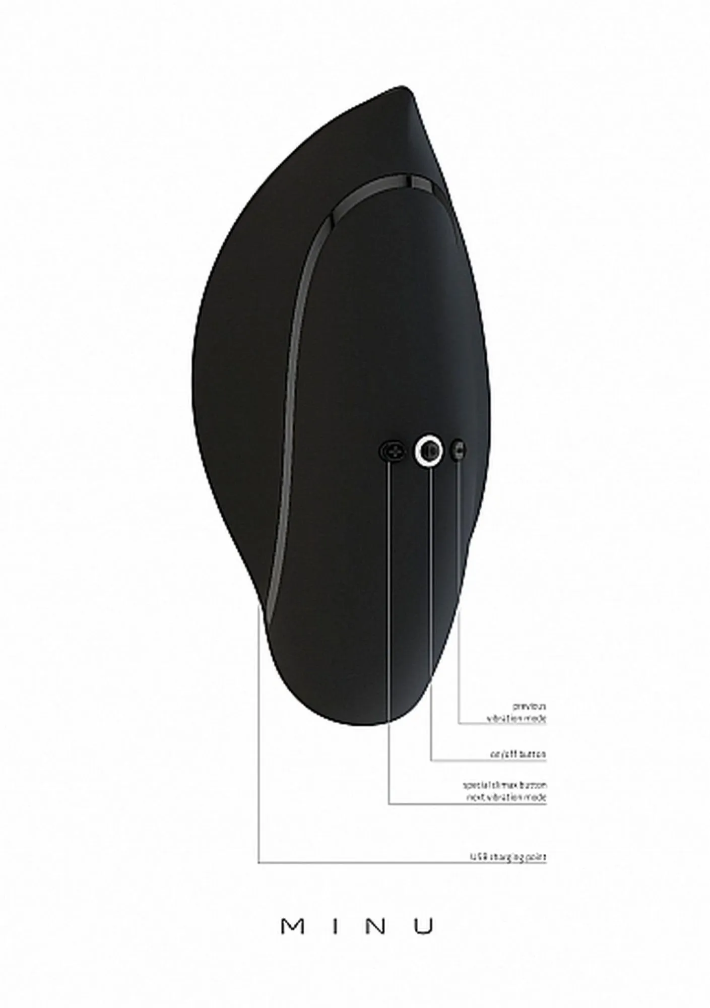 Vive Minu Lay On - Wibrator, Czarny, 8.5 cm