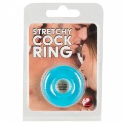 Ерекційне кільце Stretchy Cock Ring, 4 см (блакитний)