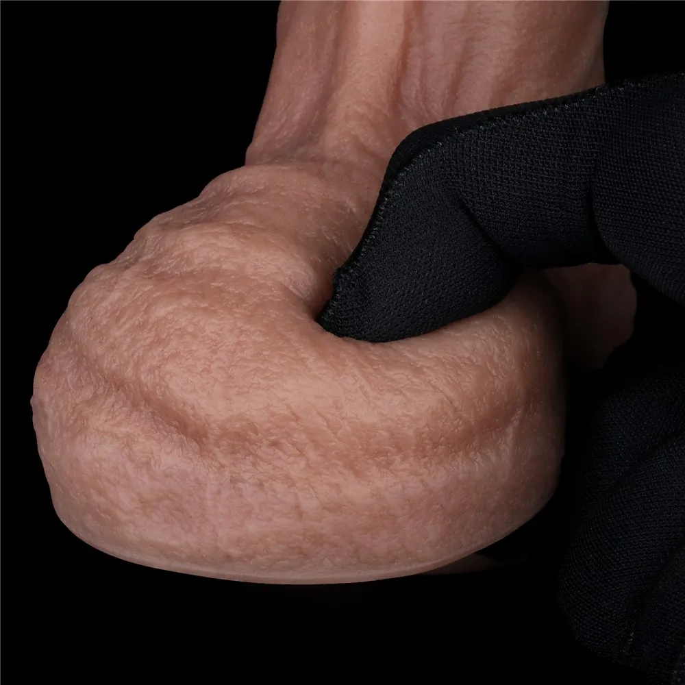 Фаллоимитатор Dildo 8.5'' Dual Layered Silicone Cock, 22 см (коричневый)