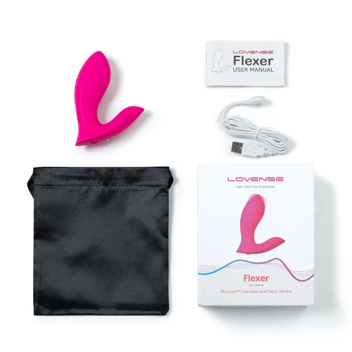 Lovense Flexer - Wibrator, Różowy, 10, 1 cm