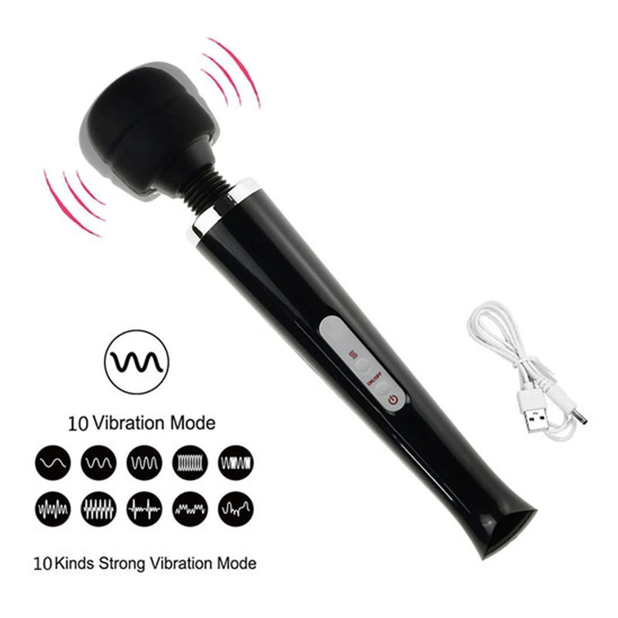 B - Series Magic Magic Wand - Wibromasażer, Różowy, 32 cm