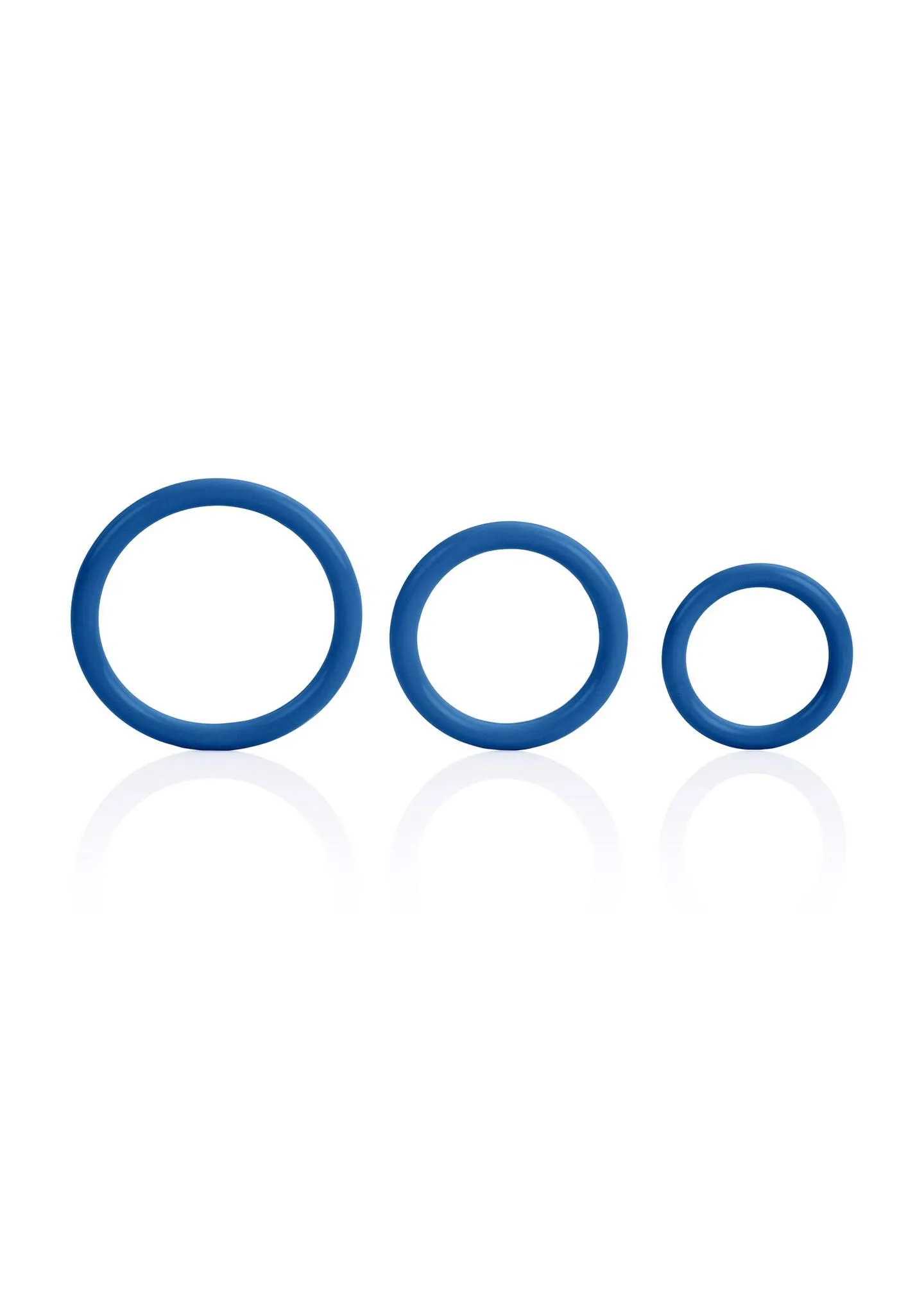 Эрекционное кольцо Calexotics Tri-Rings, 3 шт (синий)