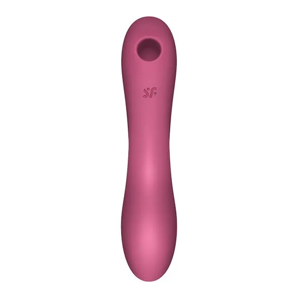 Вакуумный стимулятор клитора с вибрацией Satisfyer Curvy Trinity 3 (красный)