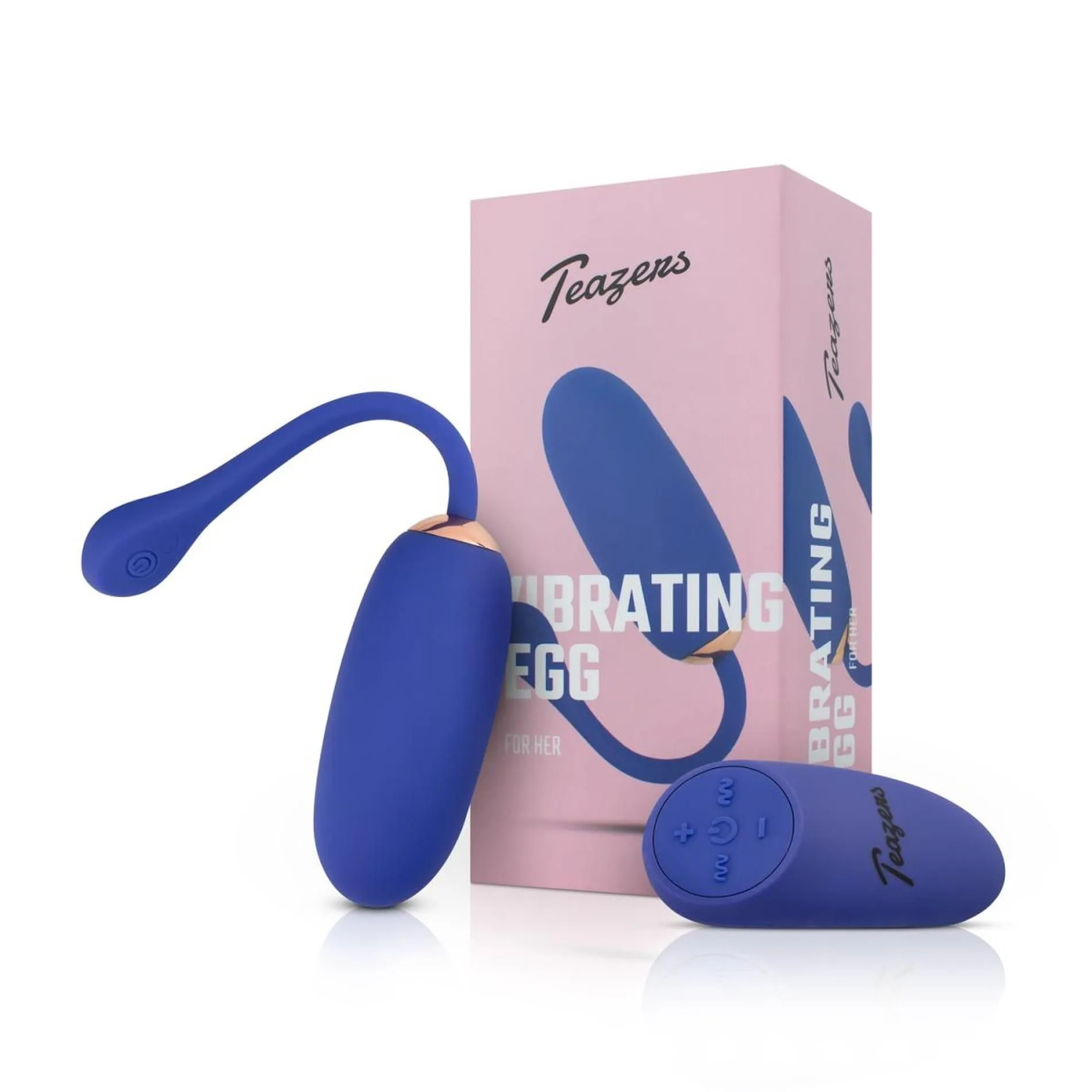 Віброяйце Teazers Egg with Remote, 18.5 см (синій)
