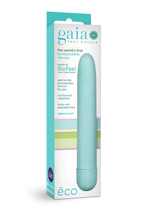 Вібратор Blush Gaia Eco, 17.8 см (бірюзовий)