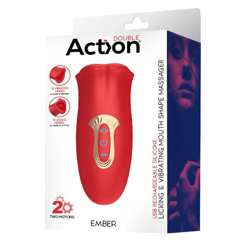 Вібратор Action Ember, 13 см (червоний)
