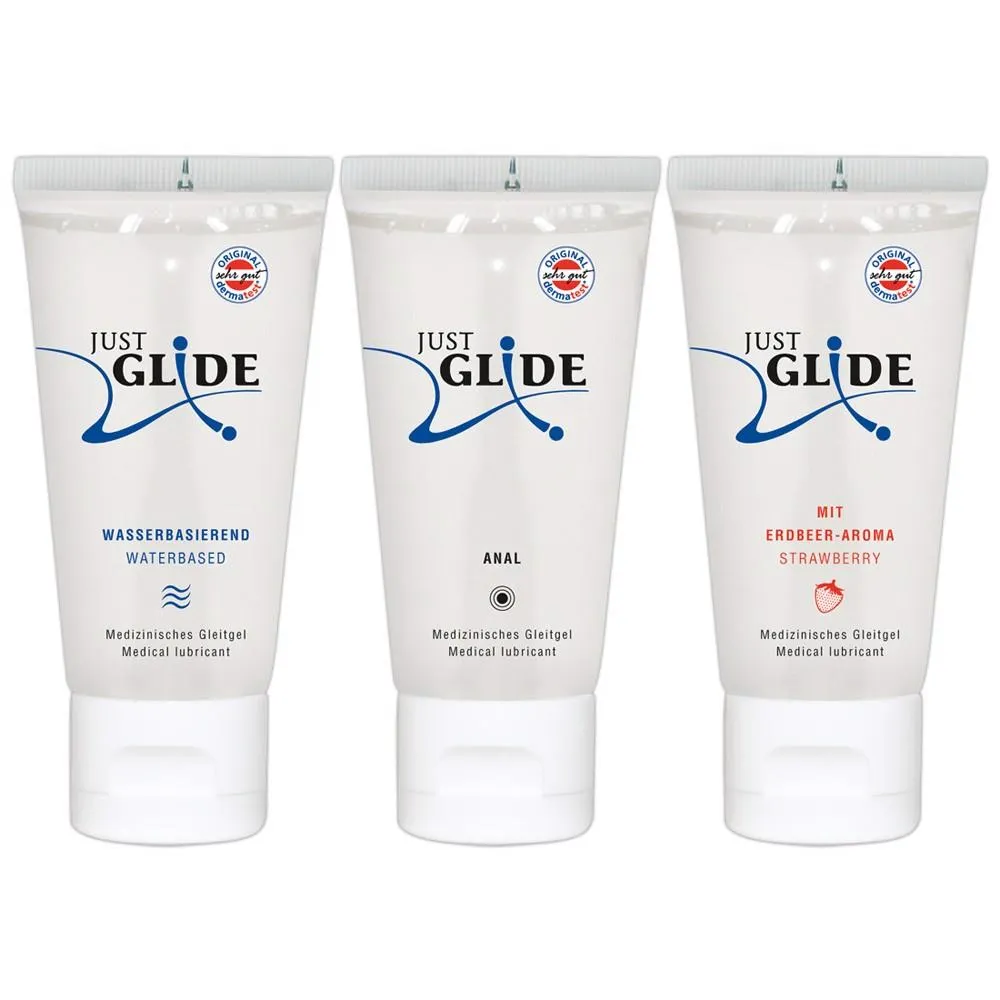 Just Glide - Zestaw lubrykantów na bazie wody, Bezzapachowy, 200 ml