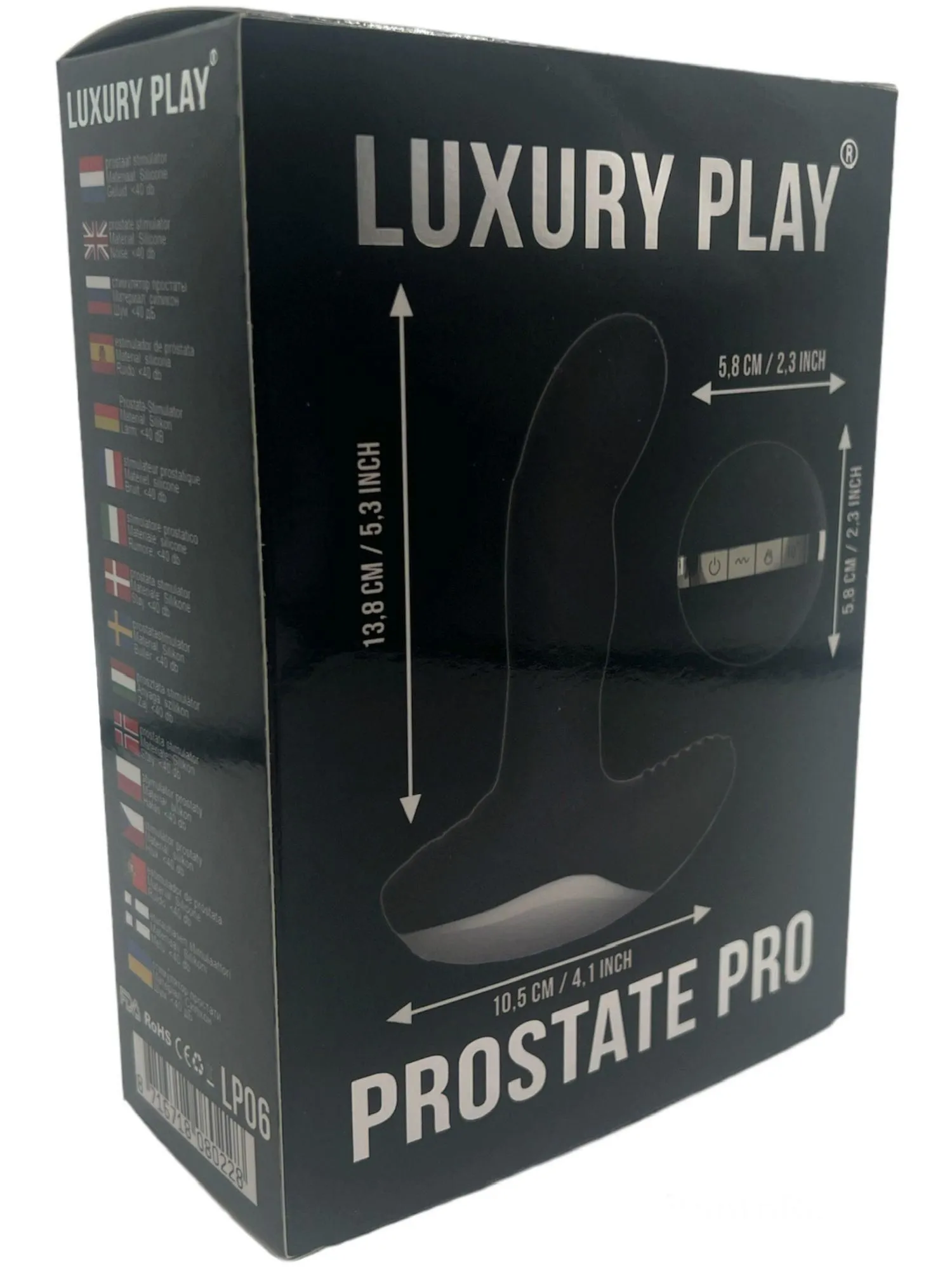 Luxury Play Prostate Stimulator - Stymulator prostaty, Czarny, 13.8 cm