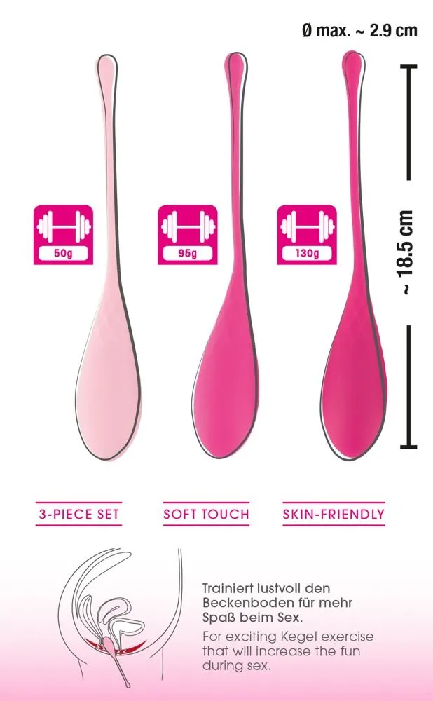 Вагінальні кульки Sweet Smile 3 Kegel Training Balls, 3 шт (мульти)
