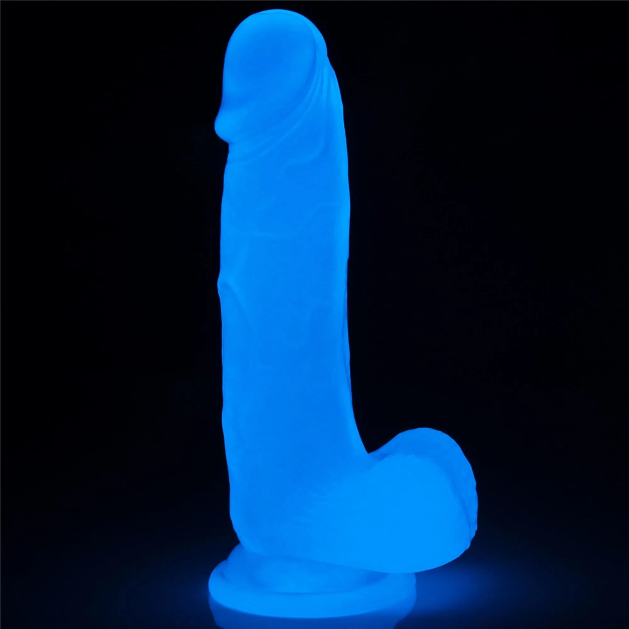 Неоновий фалоімітатор LoveToy Lumino Play, 19 см (блакитний)