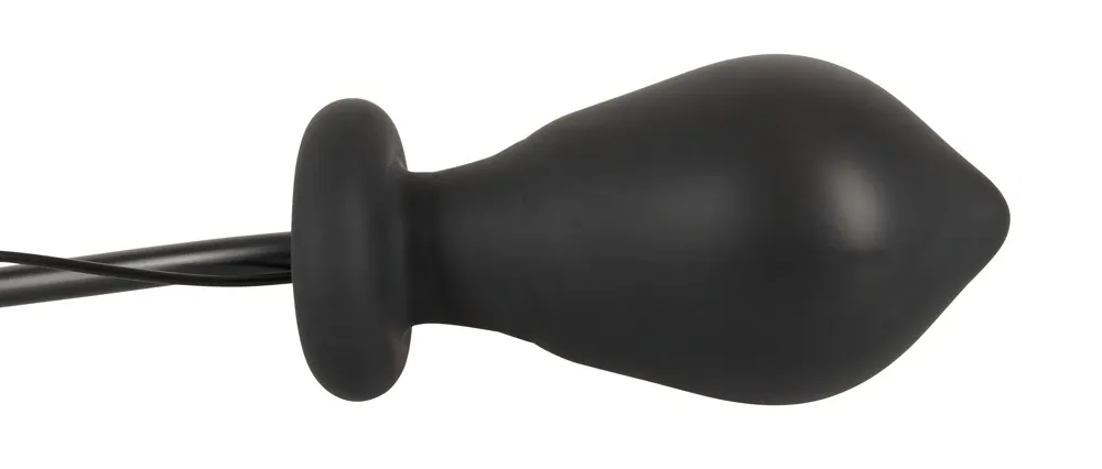 Анальная пробка Orion Inflatable + Vibrating Butt Plug, 12.2 см (черный)