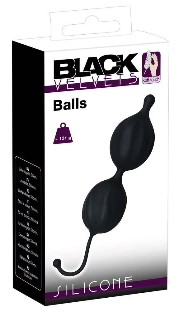 Black Velvets Love Balls - Kulki gejszy, Czarny, 16 cm