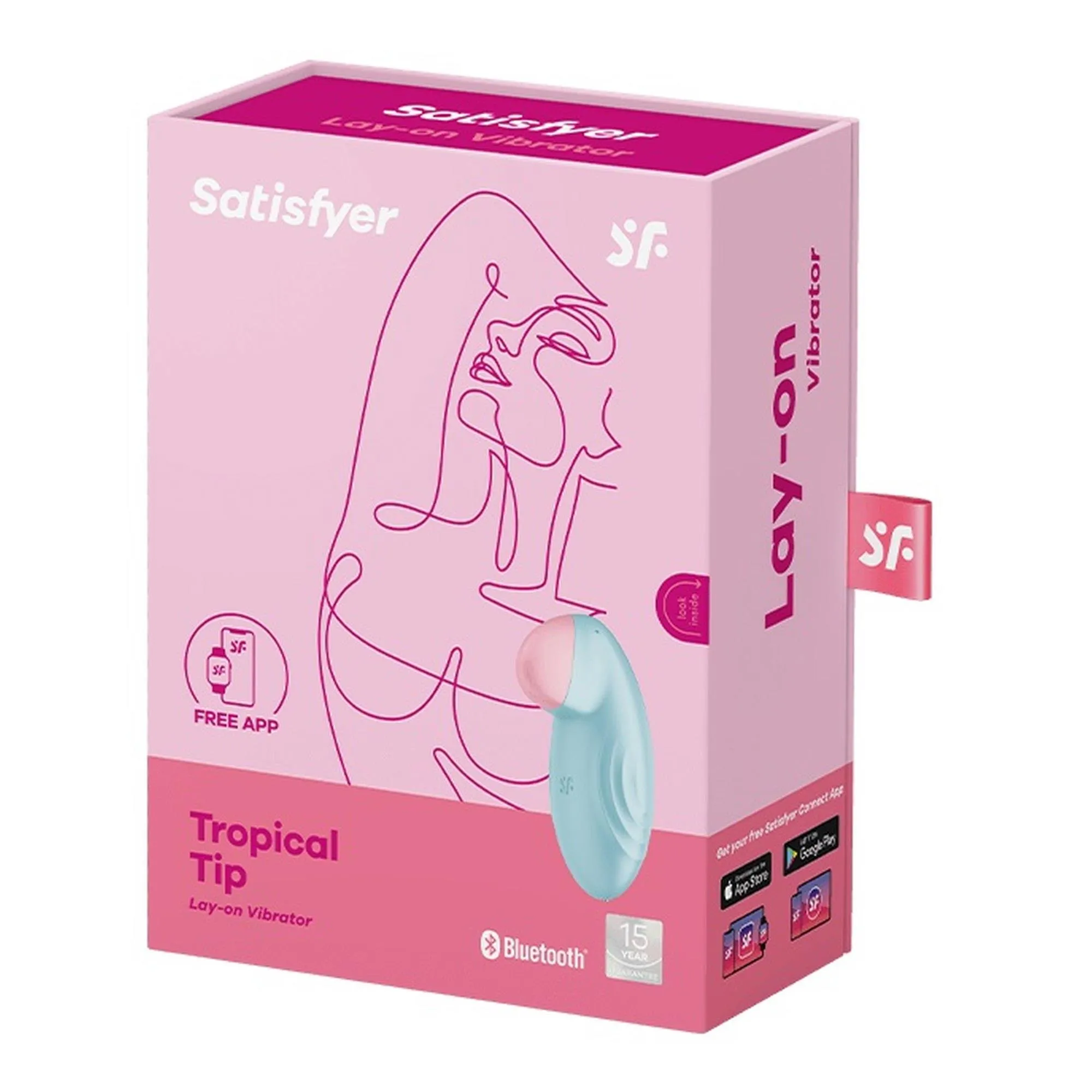 Satisfyer Tropical Tip - Wibrator łechtaczkowy, Niebieski, 8, 5 cm