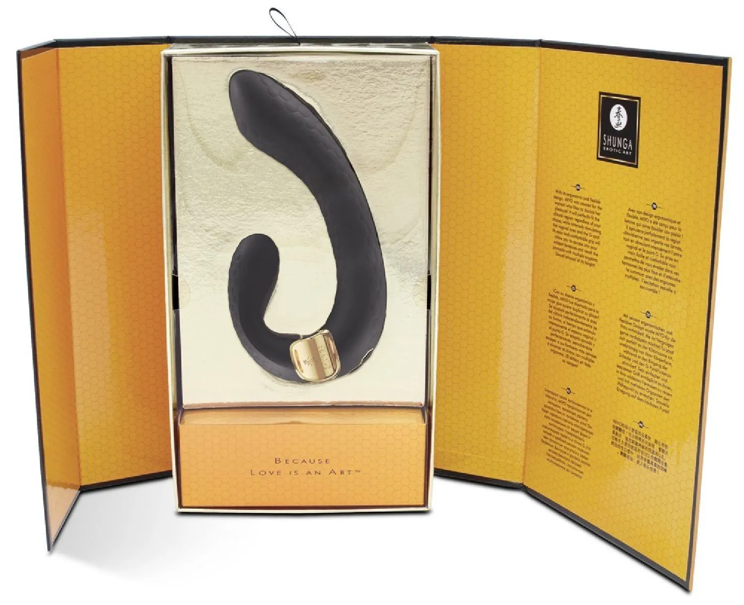 Вибратор Shunga Miyo Intimate, 18.5 см (чёрный)