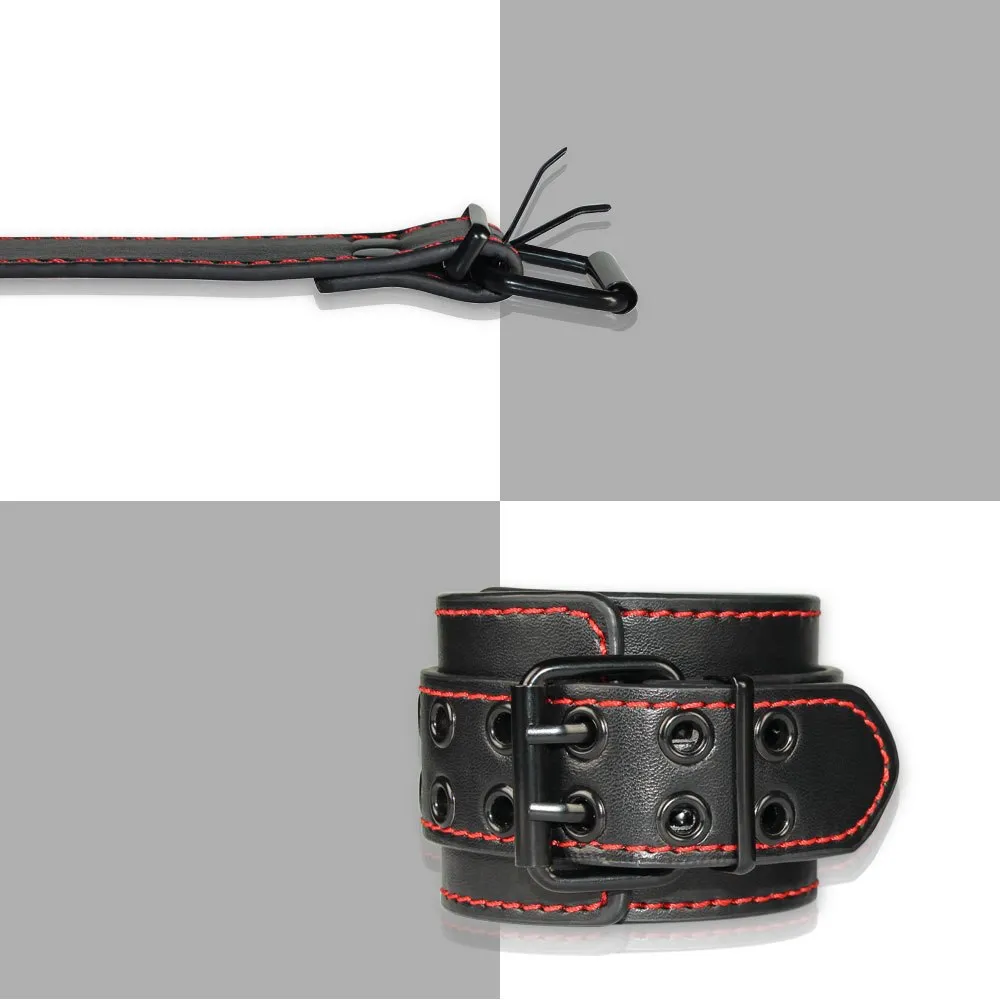 Lovetoy Bondage Fetish Pleasure - Kajdanki na kostkę, Czarny, 25 cm