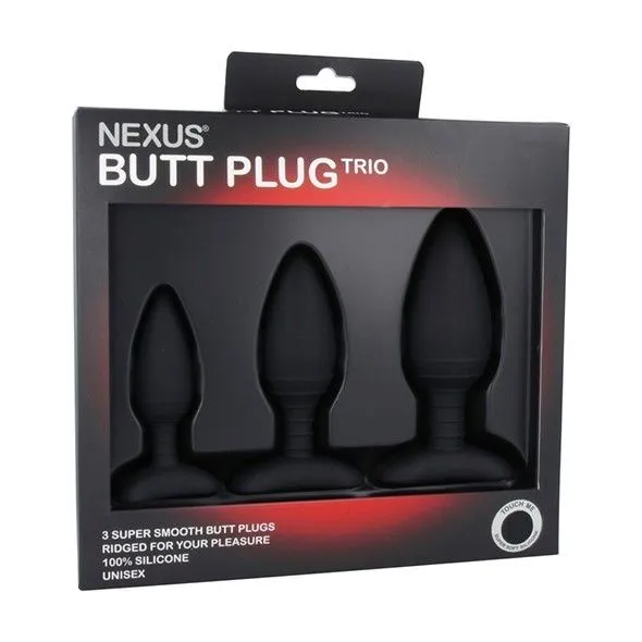 Набор Nexus Butt Plug Trio, 3 шт (черный)