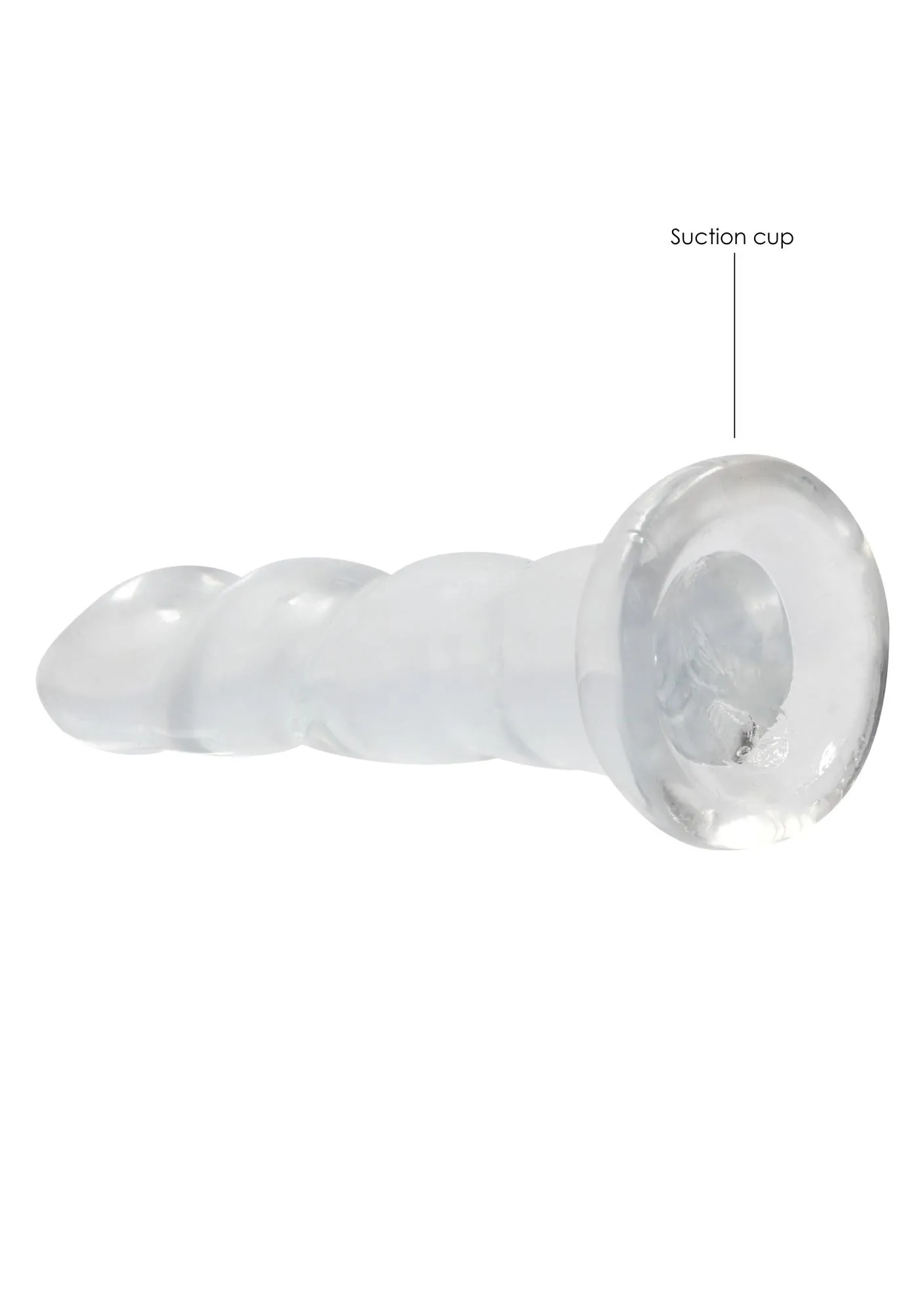 RealRock Crystal Clear 7" - Dildo, Przezroczysty, 18 cm