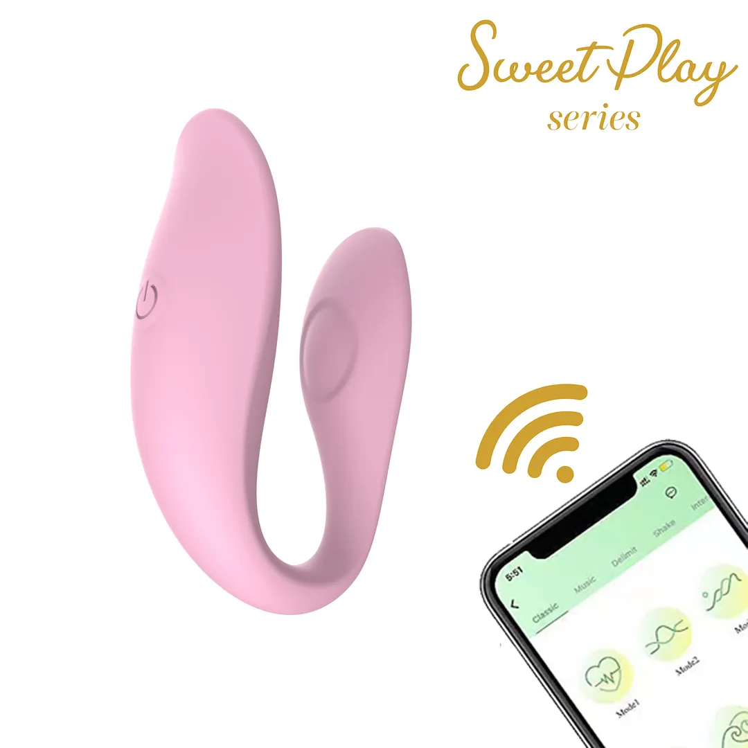 EROSPACE Sweet Play A7 - Wibrator dla par, Różowy, 9, 8 cm
