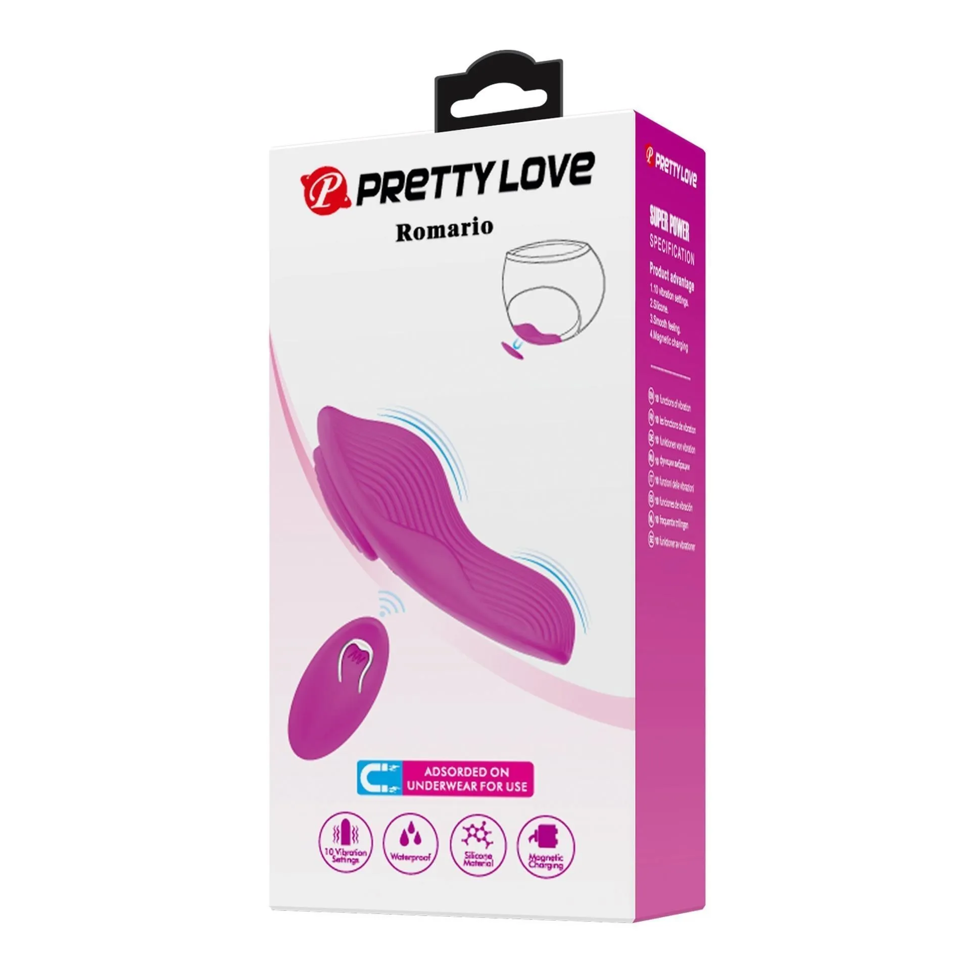 Pretty Love Romario - Wibrator do majtek, Fioletowy, 8.9 cm