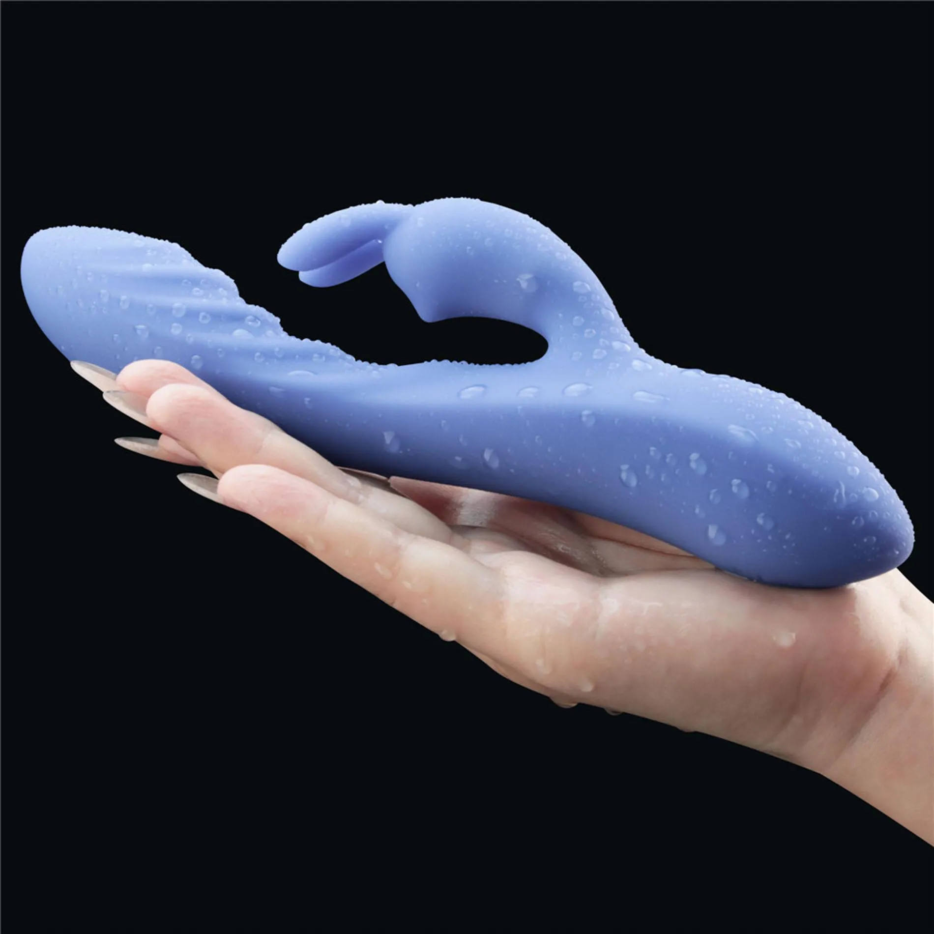 Вібратор L'Allure Swirl Rechargeable, 20.5 см (блакитний)