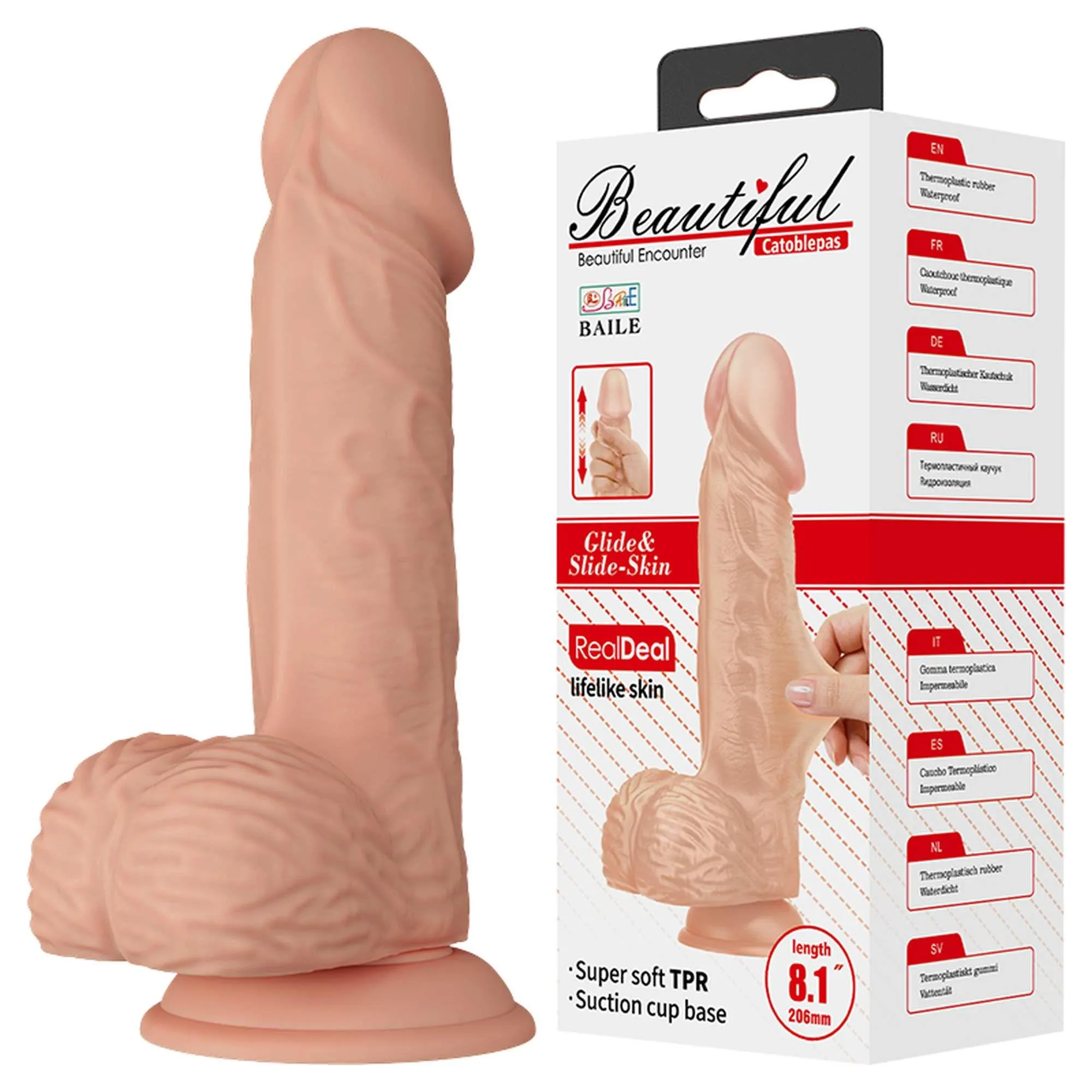 Фаллоимитатор Baile Beautiful Encounter, 20,6 см (телесный)