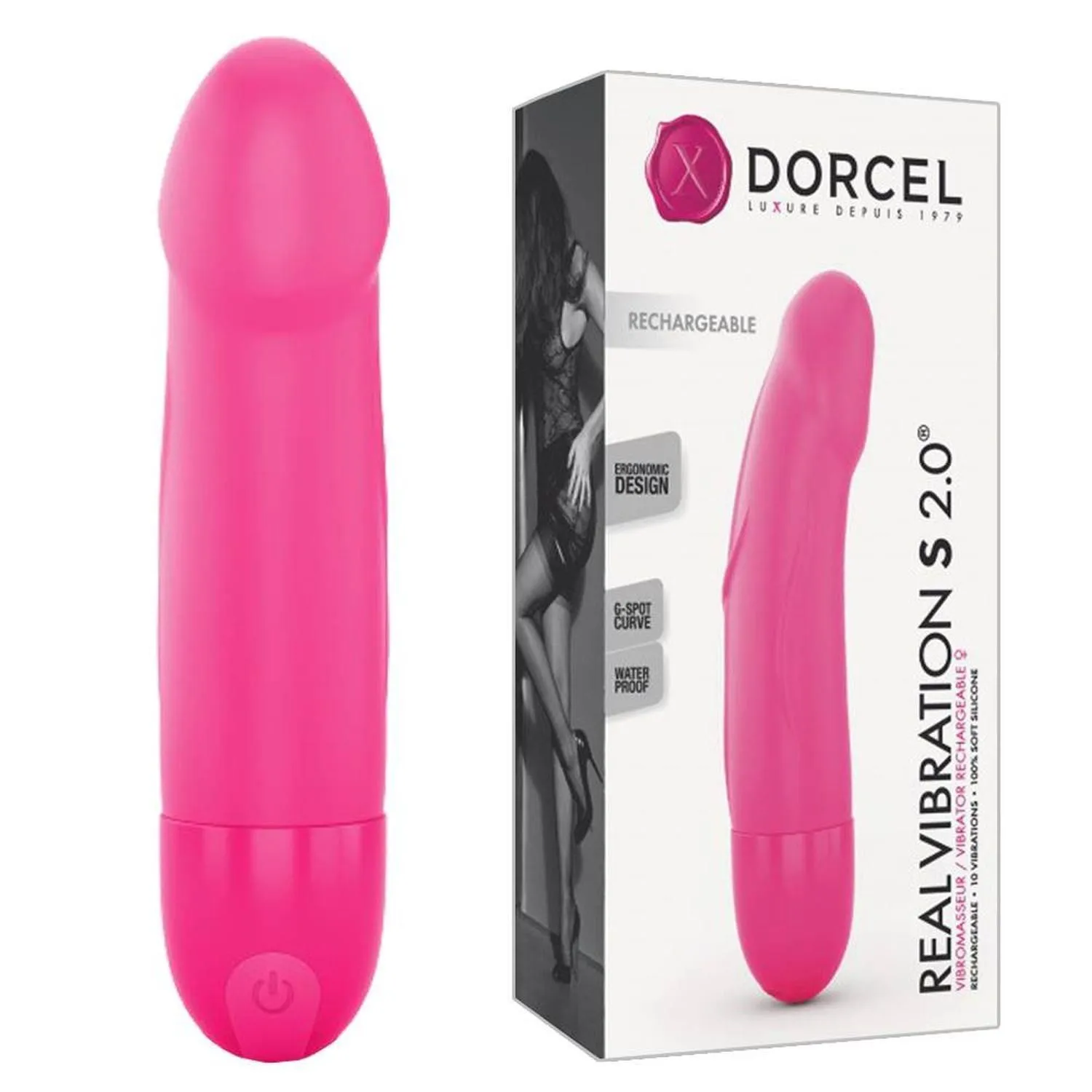 Вібратор для точки G Dorcel Real Vibration 2.0, 16 см (рожевий)