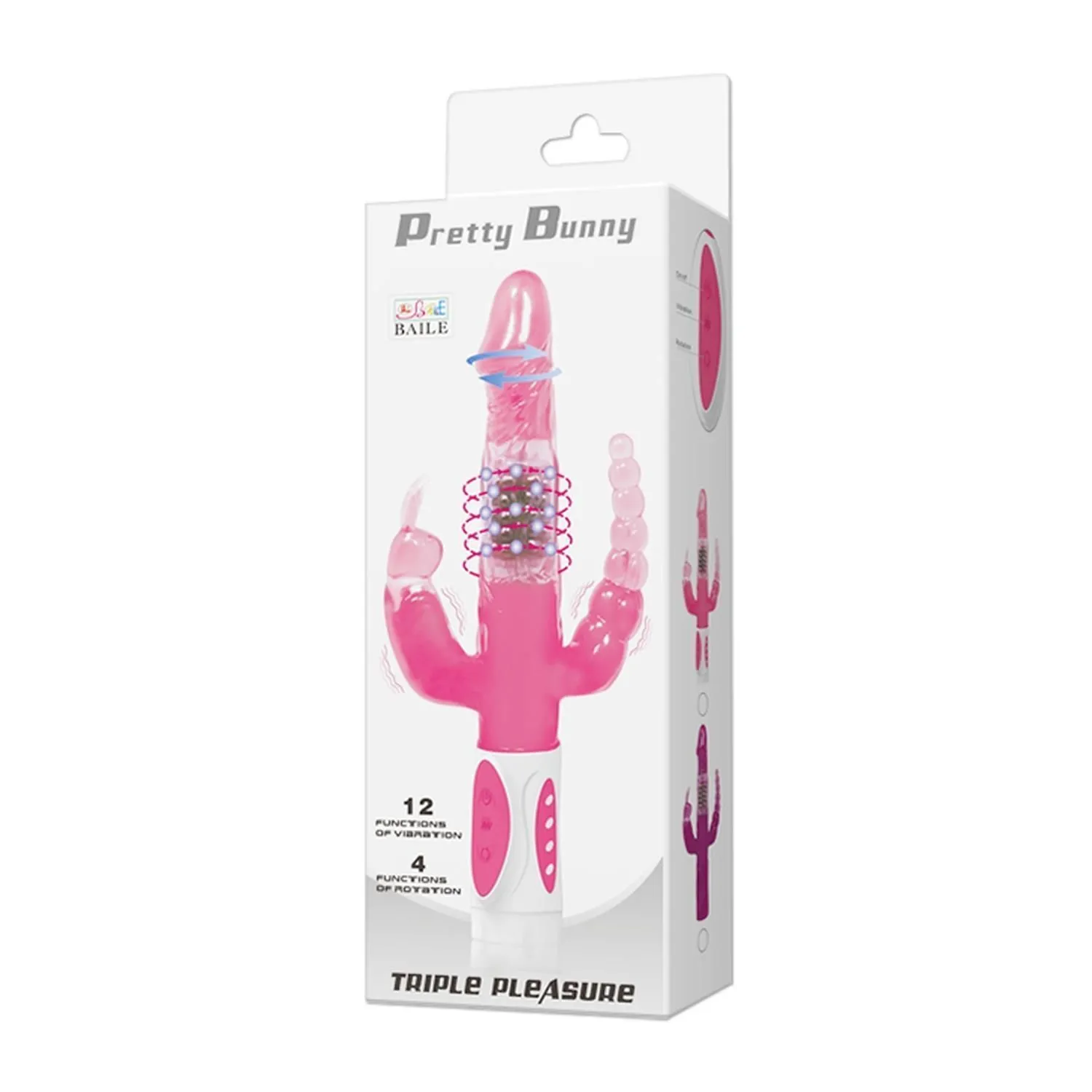 Вібратор-кролик Pretty Love Pretty Bunny, 22.3 см (рожевий)