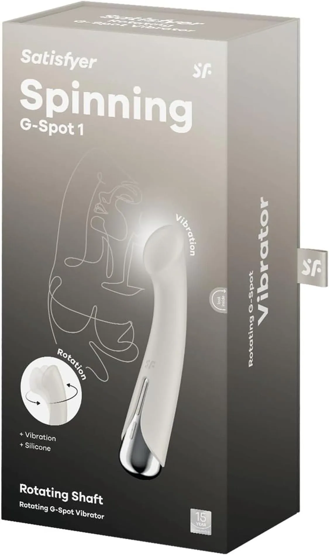 Вібратор Satisfyer Spinning G-Spot 1, 16,5 см (білий)